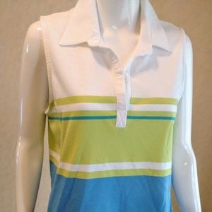❤️Catalina Top Large Golf Athletic Collar Striped